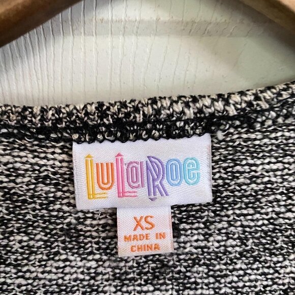 LulaRoe Women's Side Slit Marled Gray Knit Joy Long Line Duster Vest Size XS - Picture 2 of 6